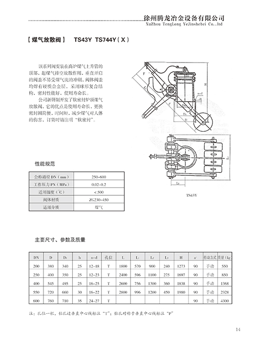 煤氣放散閥